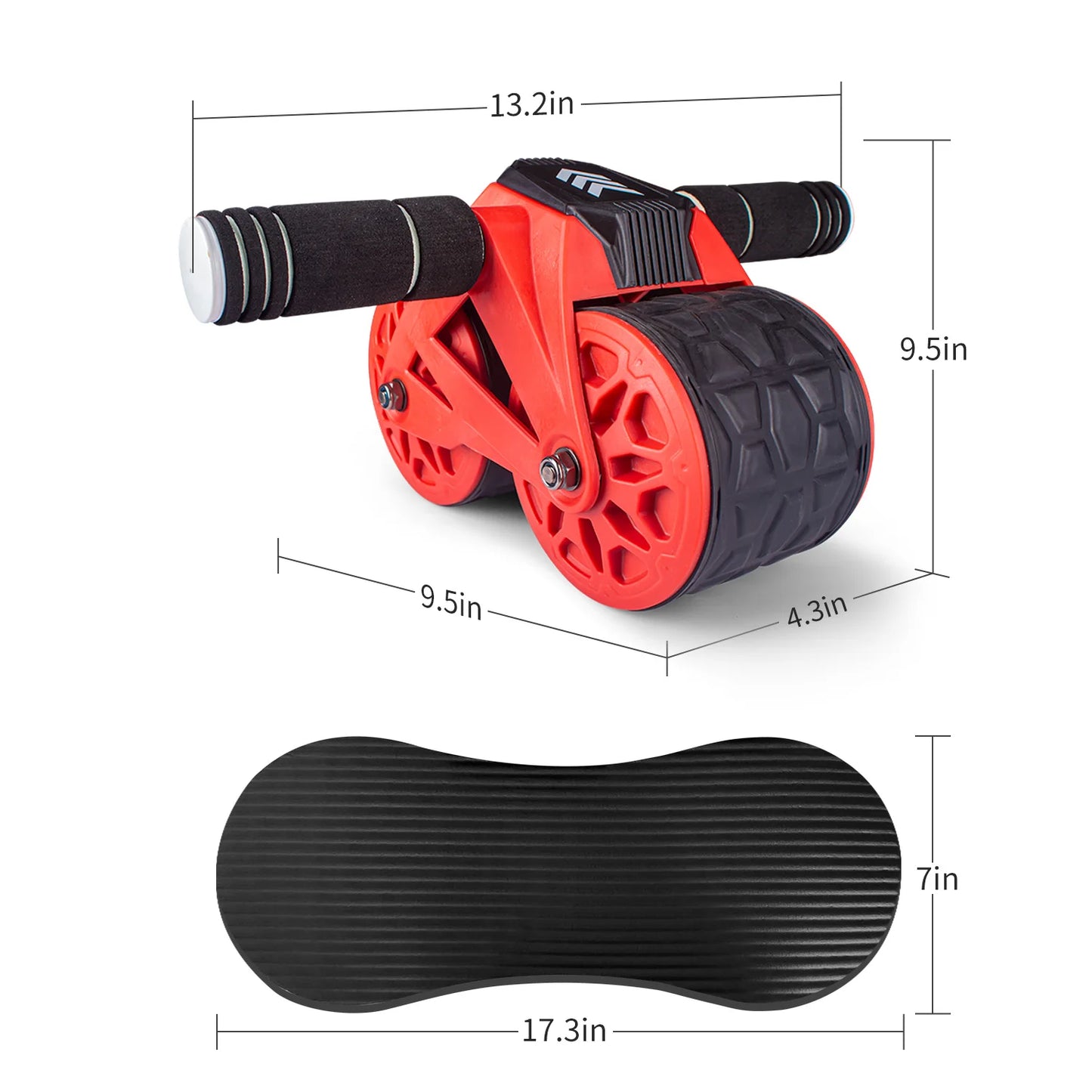 Ab Wheel Roller Automatic Rebound with Knee Pad Mat