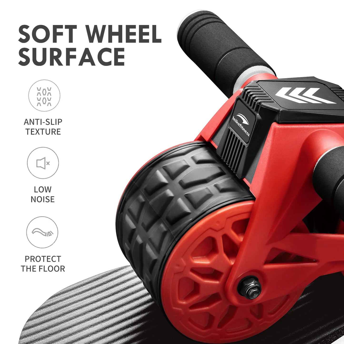 Ab Wheel Roller Automatic Rebound with Knee Pad Mat