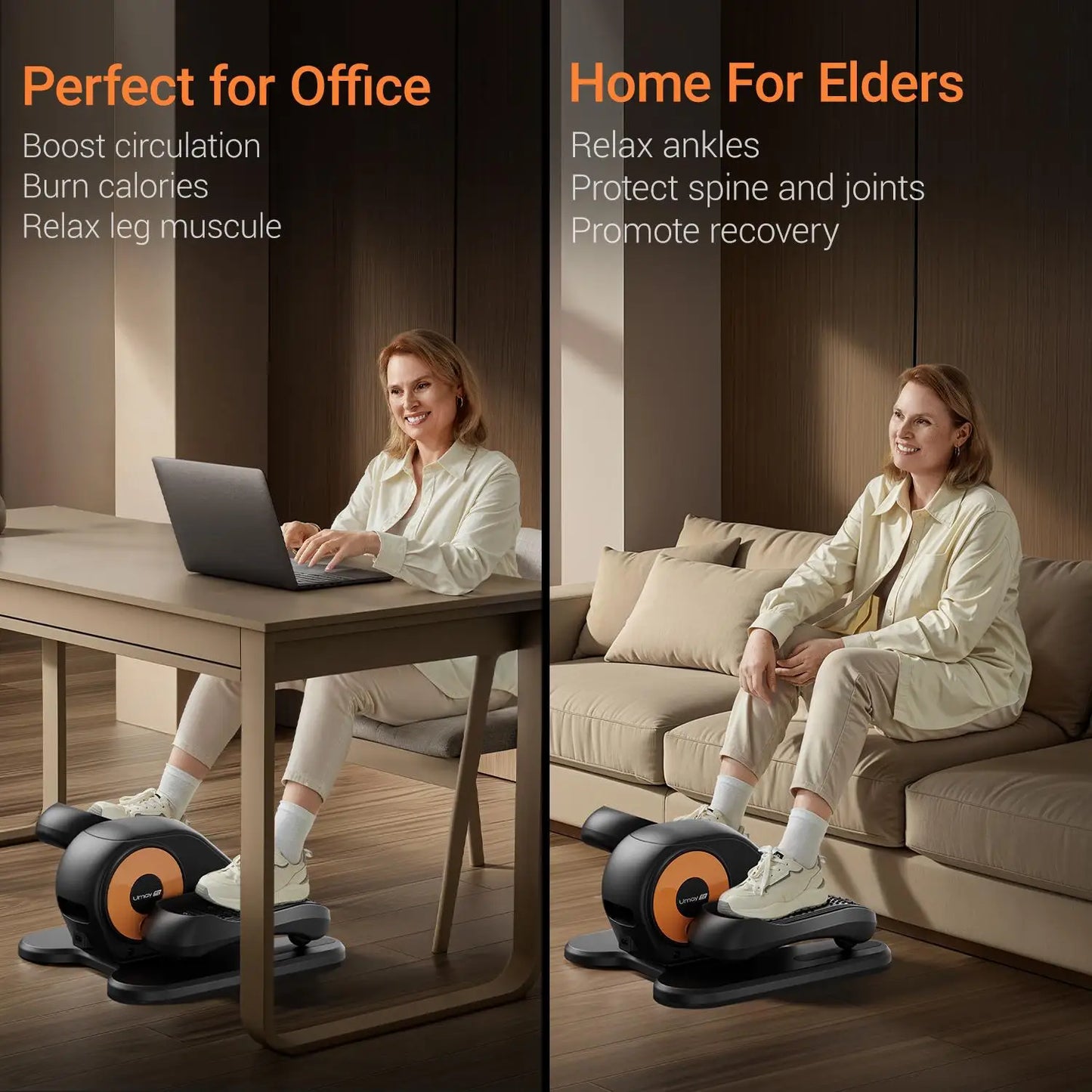 Under Desk Elliptical Machine Home Ellipse Leg Exerciser