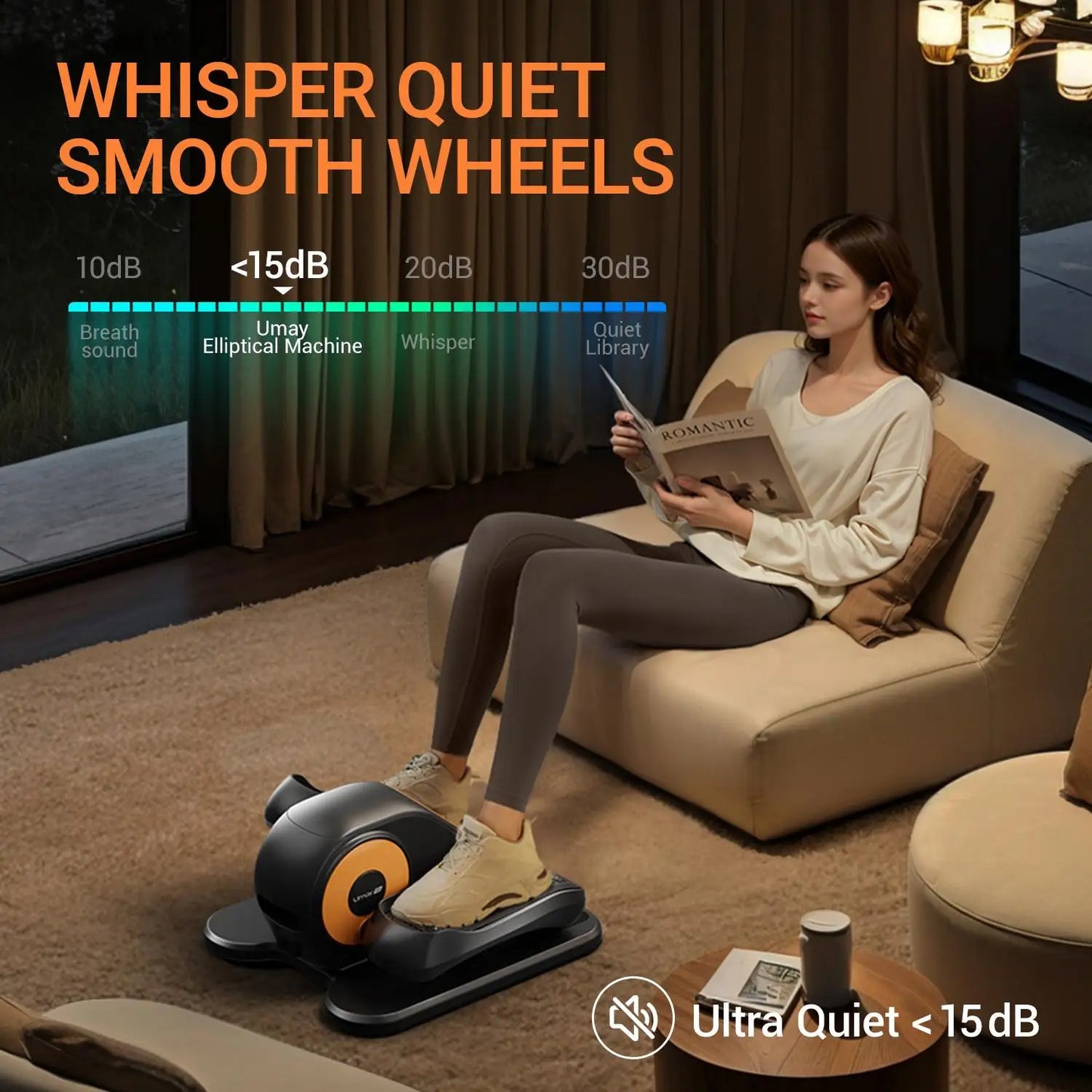 Under Desk Elliptical Machine Home Ellipse Leg Exerciser