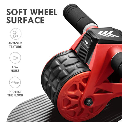 Ab Wheel Roller Automatic Rebound with Knee Pad Mat